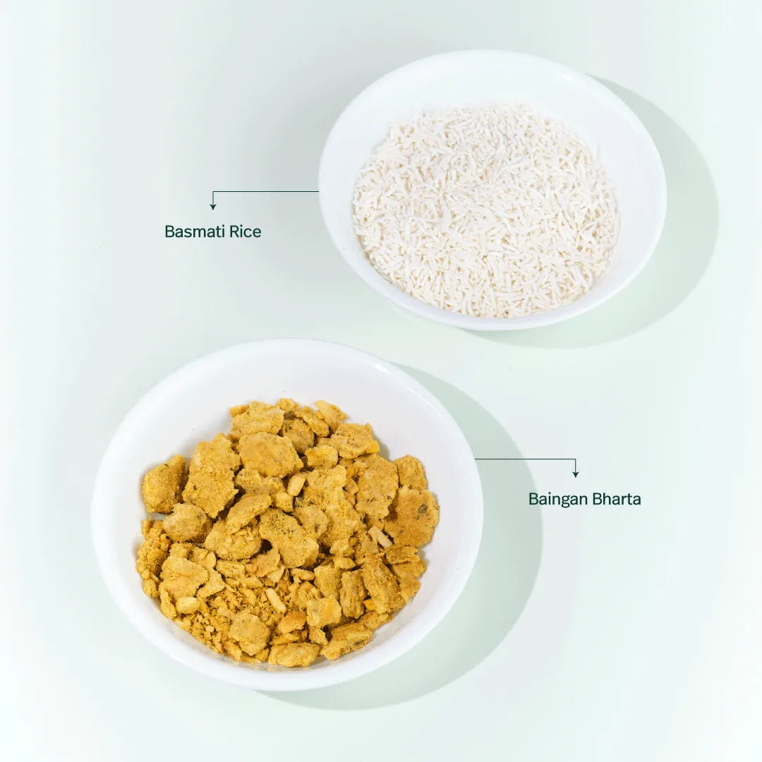 Baingan Bharta with Basmati Rice